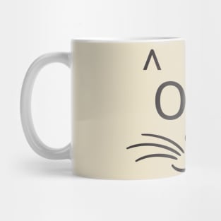 Meow. Staring Cat Face Art Mug